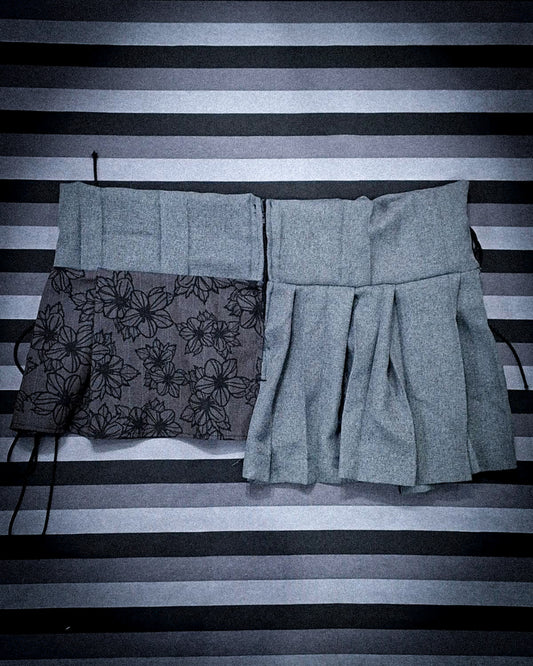 falda irregular gris