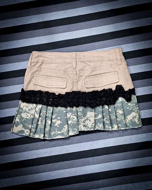 falda beige militar