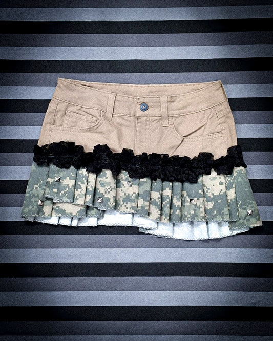 falda beige militar