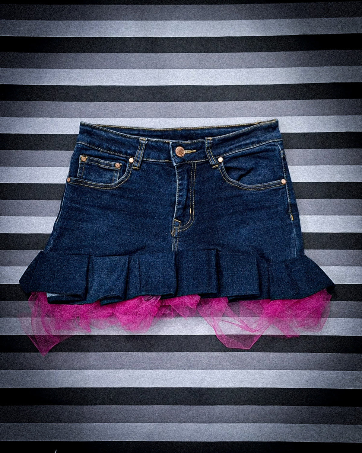 falda con tul rosa